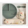 Mushie Silikónový jedálenský set pre batoľatá mushie - dinosaurs Mushie Silikónový jedálenský set pre batoľatá mushie - dinosaurs
