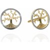 Náušnice strom života z kombinovaného zlata K886k Náušnice strom života z kombinovaného zlata K886k
