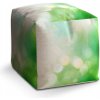 Sablio Taburet Zelená abstrakcia: 40x40x40 cm Sablio Taburet Zelená abstrakcia: 40x40x40 cm