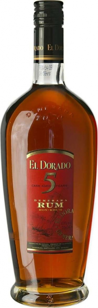 El Dorado 5y 40% 0,7 l (čistá fľaša)