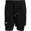 Pánske šortky adidas Melbourne Tennis Two-in-One 7-inch Shorts Black XXL
