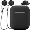 AppleKing praktická súprava pre AirPods 1 / 2: šnúrka proti strate + silikónový obal + pracka s príchytkou + kryty slúchadiel - čierna - možnosť vrátiť tovar ZADARMO do 30tich dní AppleKing praktická súprava pre AirPods 1 / 2: šnúrka proti strate + silikónový obal + pracka s príchytkou + kryty slúchadiel - čierna - možnosť vrátiť tovar ZADARMO do 30tich dní