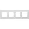 KONTAKT-SIMON S.A. Rámček 4 násobný sklenený biely 96x305x10mm KONTAKT-SIMON S.A. Rámček 4 násobný sklenený biely 96x305x10mm