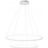 Luce Ambiente Design LED závesné svietidlo Axis, Ø 80/60 cm, biela, kov, CCT - LED-AXIS-S8060 Luce Ambiente Design LED závesné svietidlo Axis, Ø 80/60 cm, biela, kov, CCT - LED-AXIS-S8060