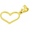 MYRO Zlatý prívesok - srdiečko obrys vo vnútri prázdne MYRO Zlatý prívesok - srdiečko obrys vo vnútri prázdne