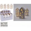 Kinekus Dekorácia domček LED 16 cm porcelán biely mix Kinekus Dekorácia domček LED 16 cm porcelán biely mix