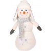 Vianočná dekorácia Snehuliak s LED hviezdami, v. 40 cm, biela Vianočná dekorácia Snehuliak s LED hviezdami, v. 40 cm, biela