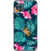 Picasee silikónový čierny obal pre Realme 8 4G - Pink Monstera Picasee silikónový čierny obal pre Realme 8 4G - Pink Monstera