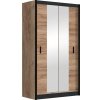 Šatní skriňa MIRO 120x215 cm dub craft s zrkadlom čierna MT0018 + záruka 3 roky zadarmo + záruka 3 roky zadarmo Šatní skriňa MIRO 120x215 cm dub craft s zrkadlom čierna MT0018 + záruka 3 roky zadarmo + záruka 3 roky zadarmo