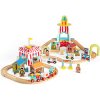 Vláčikodráha Bigjigs Rail drevená zábavná púť 54 dielov Vláčikodráha Bigjigs Rail drevená zábavná púť 54 dielov