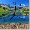 Sklenené hodiny štvorcové Horské jazero 30x30 cm Sklenené hodiny štvorcové Horské jazero 30x30 cm
