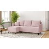 Rohová rozkladacia sedačka VELLUTTO - ružová - menčester Rohová rozkladacia sedačka VELLUTTO - ružová - menčester
