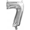 JUNIOR narodeninový balón, 32in/81cm, strieborný, číslo 7 JUNIOR narodeninový balón, 32in/81cm, strieborný, číslo 7