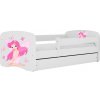 Kocot kids Detská posteľ Babydreams víla s motýlikmi biela, variant 70x140, bez šuplíků, s matrací Kocot kids Detská posteľ Babydreams víla s motýlikmi biela, variant 70x140, bez šuplíků, s matrací