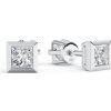 DF Náušnice 4084, biele zlato s diamantmi s hmotnosťou 0,540 ct SI1/G