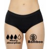 Ecomodi menštruačné nohavičky čierne z bambusu vysoký pás Stredná