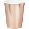 Party Elegantné papierové poháre 220 ml rose gold, 6 ks Party Elegantné papierové poháre 220 ml rose gold, 6 ks
