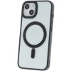 Silikónové puzdro na Apple iPhone 13 Pro Satin Clear Mag čierne Silikónové puzdro na Apple iPhone 13 Pro Satin Clear Mag čierne