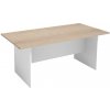 Rokovací kancelársky stôl PRIMO WHITE, 180x90 cm, biela/dub prírodný Rokovací kancelársky stôl PRIMO WHITE, 180x90 cm, biela/dub prírodný