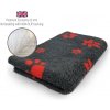 DRYBED Premium Vet Bed Economy 22 mm antracitový + červené labky 150 x 100 cm DRYBED Premium Vet Bed Economy 22 mm antracitový + červené labky 150 x 100 cm
