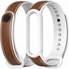 Mijobs TPU kožený remienok pre Xiaomi Mi Band 5 / 6 / 7 hnedo-biely Mijobs TPU kožený remienok pre Xiaomi Mi Band 5 / 6 / 7 hnedo-biely