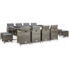 Sada záhradného nábytku technorattan VidaXL šedá, 13 kusov Sada záhradného nábytku technorattan VidaXL šedá, 13 kusov