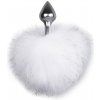 Easytoys Bunny Tail Plug Silver/White Easytoys Bunny Tail Plug Silver/White