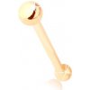 Šperky eshop - Rovný piercing do nosa zo žltého zlata 585 - drobná lesklá guľôčka, 1,5 mm S1GG175.10 Šperky eshop - Rovný piercing do nosa zo žltého zlata 585 - drobná lesklá guľôčka, 1,5 mm S1GG175.10