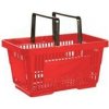 Košík nákupný, s dvomi rúčkami červený plast Košík nákupný, s dvomi rúčkami červený plast