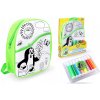 Wiky Batoh Krtko vymalovávací zelený 30 cm + 8 fixiek W006177 Wiky Batoh Krtko vymalovávací zelený 30 cm + 8 fixiek W006177