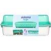 Sistema Delený desiatový box To Go LunchStack Rectangle 1,8 l, zelená Sistema Delený desiatový box To Go LunchStack Rectangle 1,8 l, zelená