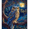 Norimpex Puzzle diamantová maľba Sova v žiari splnu mesiaca 30 x 40 cm