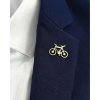 B-TOP Moderná brošňa s motívom bicykla z nerezovej ocele - zlatý tón B-TOP Moderná brošňa s motívom bicykla z nerezovej ocele - zlatý tón