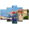 Sablio Obraz - 5-dílný Domčeky na Pobrežie - 125x90 cm Sablio Obraz - 5-dílný Domčeky na Pobrežie - 125x90 cm
