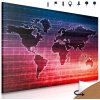 Obraz na korku mapa sveta na binárnej sústave Obraz na korku mapa sveta na binárnej sústave