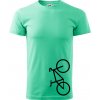 Bicykel na výšku - Klasické pánske tričko vyššej gramáže - L ( Mätová ) Bicykel na výšku - Klasické pánske tričko vyššej gramáže - L ( Mätová )