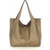 MARCO MAZZINI Béžová kožená shopper kabelka handmade MARCO MAZZINI Béžová kožená shopper kabelka handmade