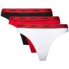 Tangá HUGO 3-pack Thong Stripe black/white/red Tangá HUGO 3-pack Thong Stripe black/white/red