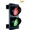 ASF semafor dvojkomorový, žiarovka E27 900Lm, hliník, 230 V ASF semafor dvojkomorový, žiarovka E27 900Lm, hliník, 230 V