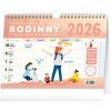 NOTIQUE Týždenný rodinný plánovací kalendár s háčikom CZ/SK 2026, 30 x 21 cm NOTIQUE Týždenný rodinný plánovací kalendár s háčikom CZ/SK 2026, 30 x 21 cm