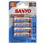 Batéria Sanyo 2500mAh AA 4ks HR 3U-4BP