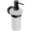 SAPHO - X-ROUND BLACK závesný dávkovač mydla 230ml, mliečne sklo, čierna mat XR101B SAPHO - X-ROUND BLACK závesný dávkovač mydla 230ml, mliečne sklo, čierna mat XR101B