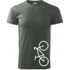 Bicykel na výšku - Klasické pánske tričko vyššej gramáže - L ( Tmavá bridlica (sivá so zeleným nádychom) ) Bicykel na výšku - Klasické pánske tričko vyššej gramáže - L ( Tmavá bridlica (sivá so zeleným nádychom) )