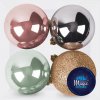 Gule MagicHome Vianoce, 4 ks, mix, na vianočný stromček, 10 cm Gule MagicHome Vianoce, 4 ks, mix, na vianočný stromček, 10 cm