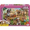 Schmidt - Puzzle Záhradný piknik pre psov a mačky - 200 dielov Schmidt - Puzzle Záhradný piknik pre psov a mačky - 200 dielov