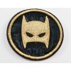 Nažehľovacia záplata - maska Batman - priemer 7 cm - tmavo zlatá, čierna Nažehľovacia záplata - maska Batman - priemer 7 cm - tmavo zlatá, čierna