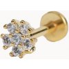 ZLATÁ PIERCING NÁUŠNICA FLORIS ZLATÁ PIERCING NÁUŠNICA FLORIS