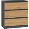 TOH Komoda Topeshop M3 ANTRACYT/ARTISAN TOH Komoda Topeshop M3 ANTRACYT/ARTISAN