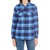 Burnside Dámska flanelová košeľa BU5210 Blue - White -Checked 3XL