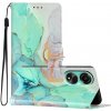 Peňaženkové kožené puzdro Colored na Oppo A38 - Green Marble Peňaženkové kožené puzdro Colored na Oppo A38 - Green Marble